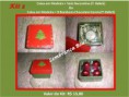 Kit 2 - Caixa em Madeira + Vela Decorativa (T: 8x8x5) Ou Caixa em Madeira + 8 Bombons Chocolate Garoto(Tamanho: 8x8x5)